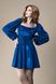 Платье мини блестящий рукав длинный (синий)