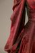 Платье мини с завязками на спине рукав длинный блестящий (красный)