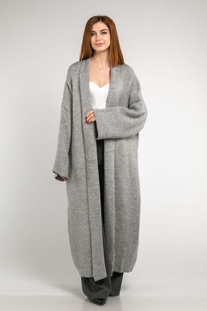 Кардиган максі ONE SIZE (сірий) — 1