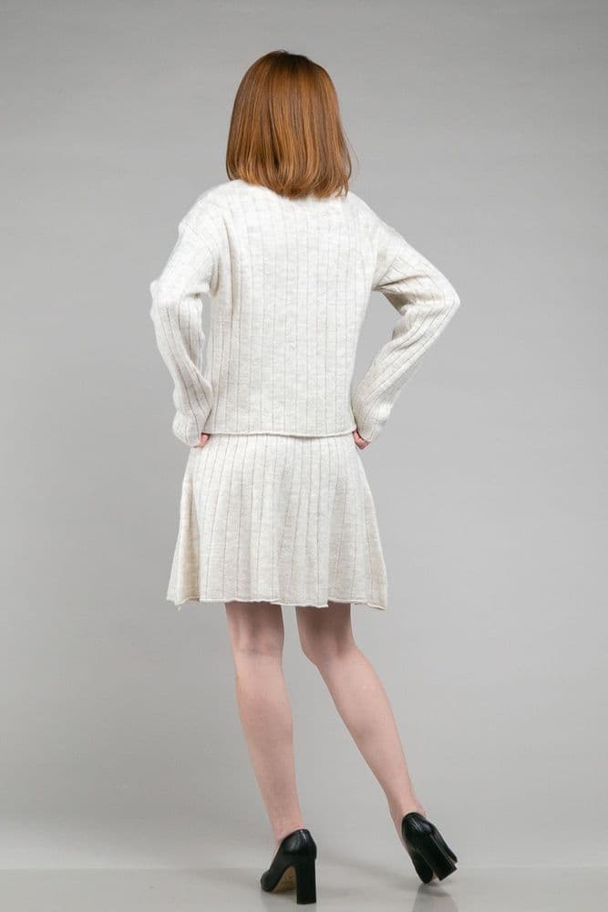 Костюм светр+спідниця ONE SIZE (беж) — 2