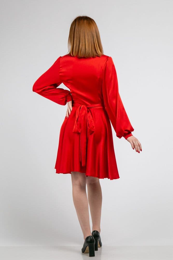 Плаття міні на запах ONE SIZE (червоний) — 6