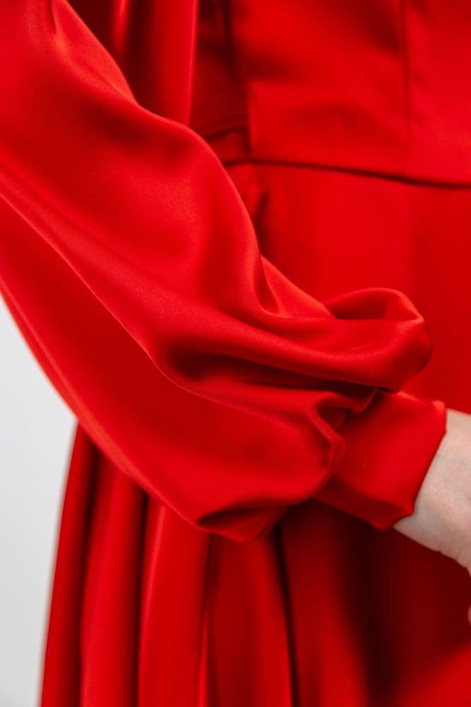 Плаття міні на запах ONE SIZE (червоний) — 7