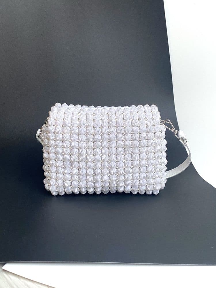 Сумка из бусин Brioche (белый) — 1