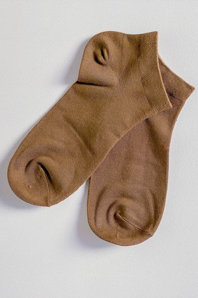 Шкарпетки короткі шовк 36-41 (коричневий) — 3