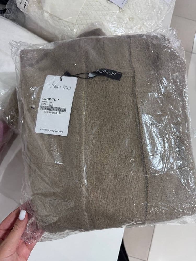 Кардиган максі з манжетами ONE SIZE (бежевий темний) — 7