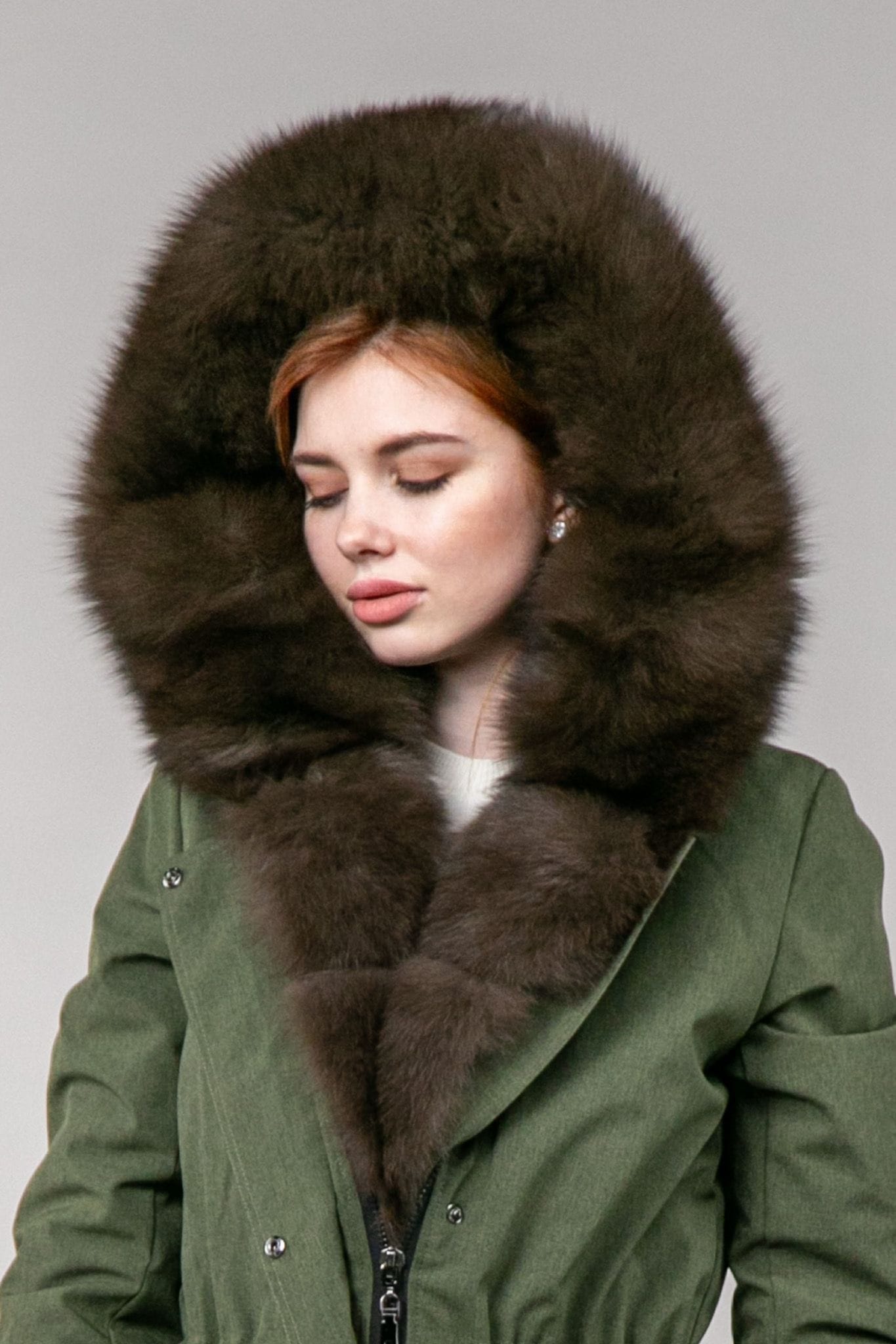 Парка хакі з хутром песця — 6