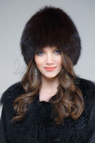 Шапка из меха песца Янина