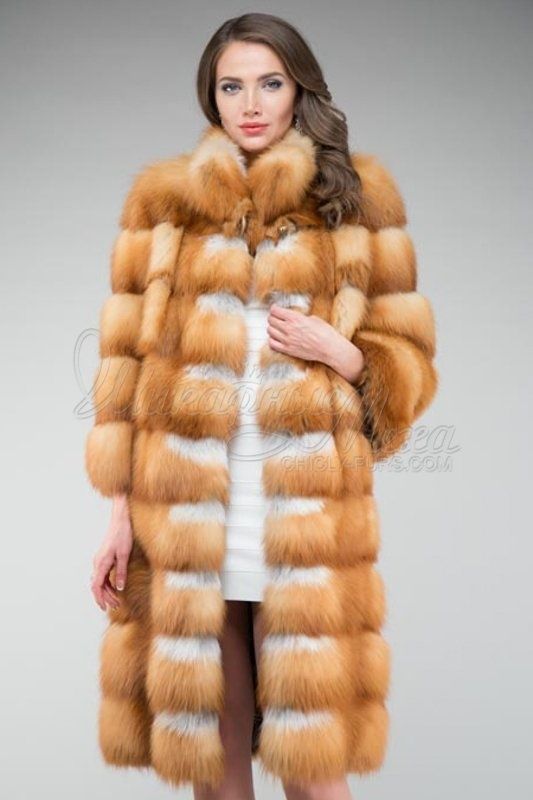 Шуба из меха лисы Энзи