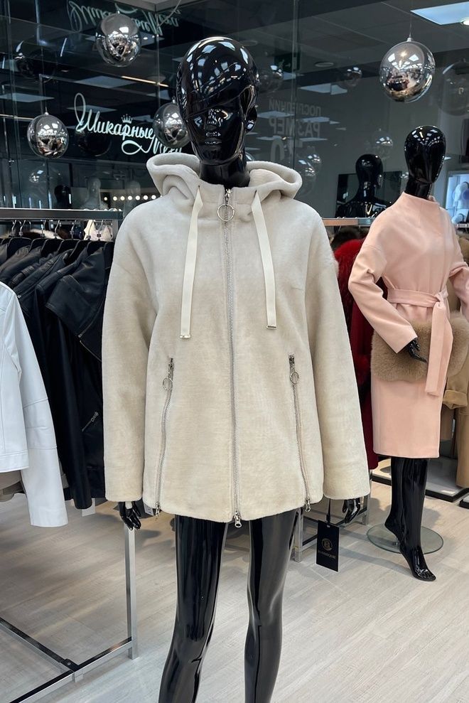 Полушубок из мутона-астраган Амаля