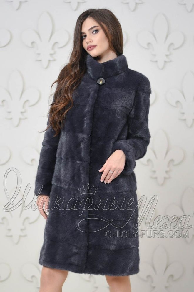 Шуба с трансформациями по рукаву и низу из норки