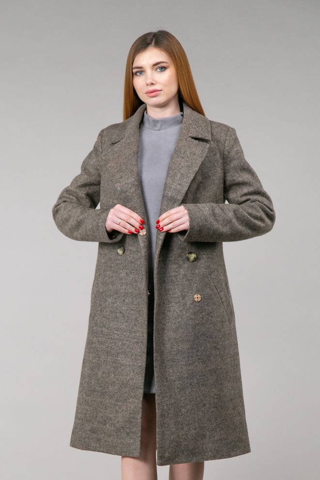 Пальто з шерстяної тканини Ессі (809)