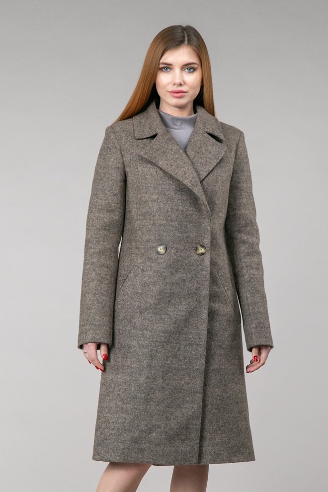 Пальто з шерстяної тканини Ессі (809)