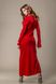 Платье макси с длинным рукавом силуэтное (красный)