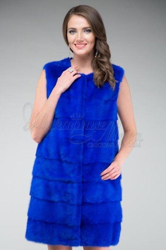 Жилетка-трансформер из меха норки 2 в 1 Зоя