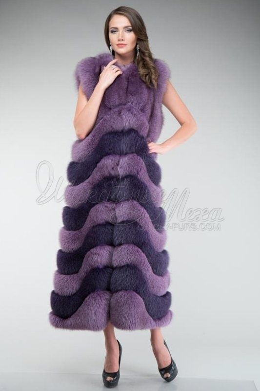 Жилетка из меха песца Веселина