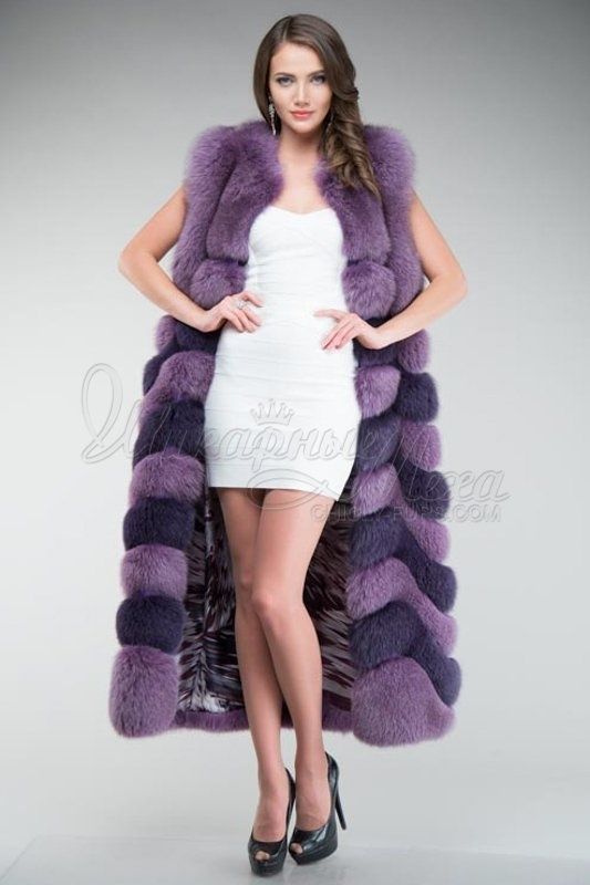 Жилетка из меха песца Веселина