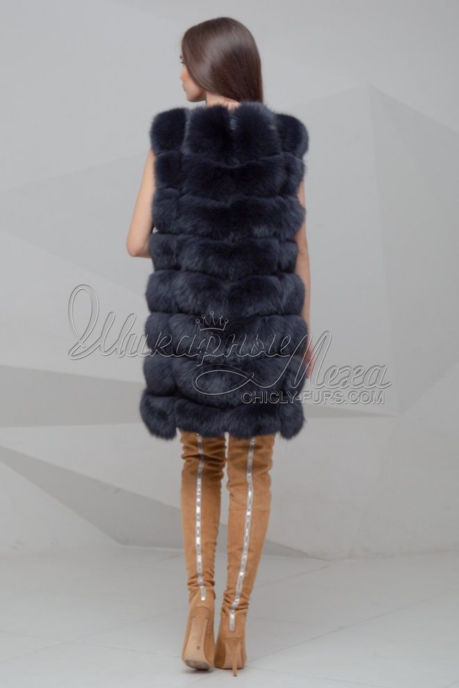 Жилетка-трансформер из меха песца 2 в 1 Элейн Жилетка-трансформер из меха песца 2 в 1 Элейн