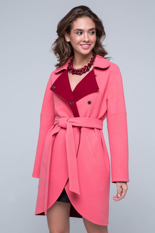 Пальто Ким розовый 742798