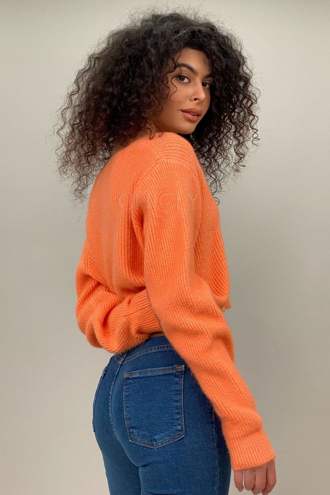 Кроп свитер (оранжевый)
