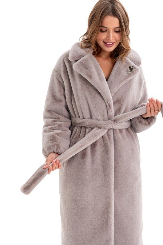 Шуба з еко-хутра Емілія (беж)