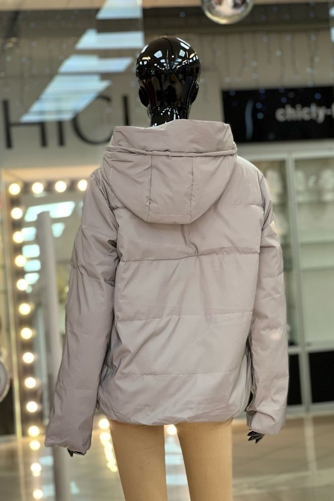 Куртка из светоотражающей ткани 999 (серый надпись)