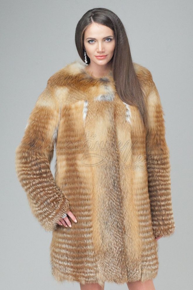 Шуба из меха лисы Мариша