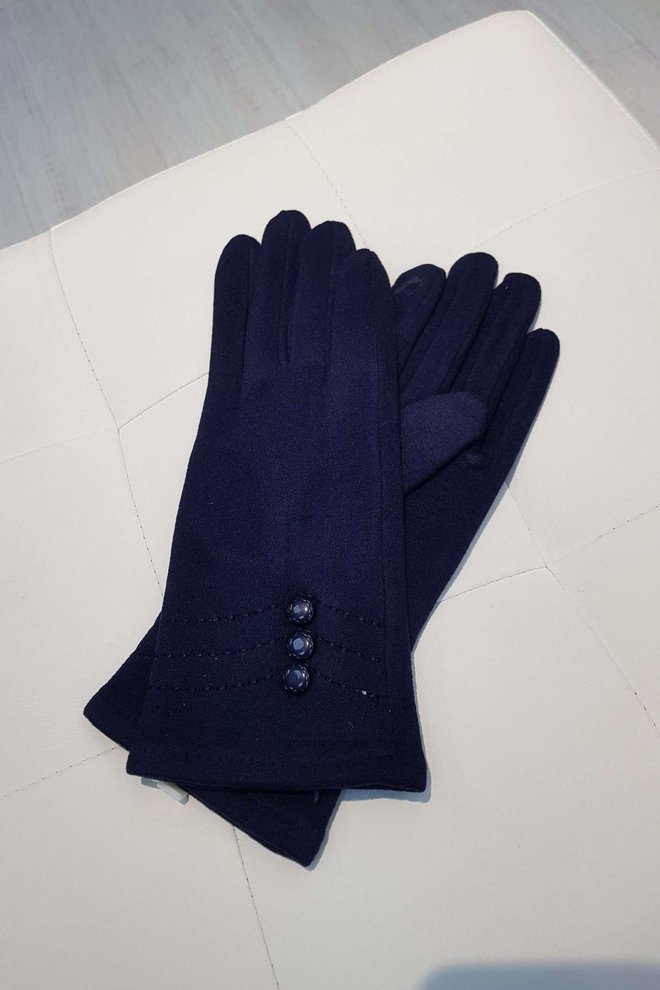 Перчатки тканевые утепленные N20 (синий темный)