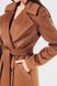 Пальто на осень из альпаки шоколадного цвета