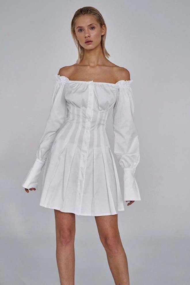 Легка сукня жіноча білого кольору (белый)