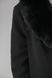 Пальто из шерстяной ткани с песцом Эсси (черный)