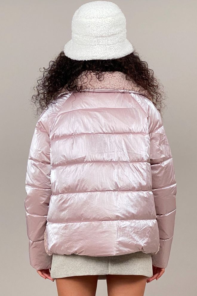 Куртка с эко-мехом 6245 (розовый)