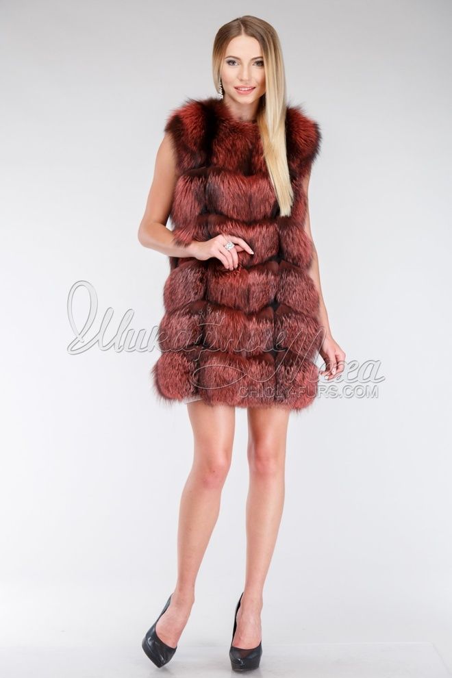 Жилетка из меха чернобурки Иззи