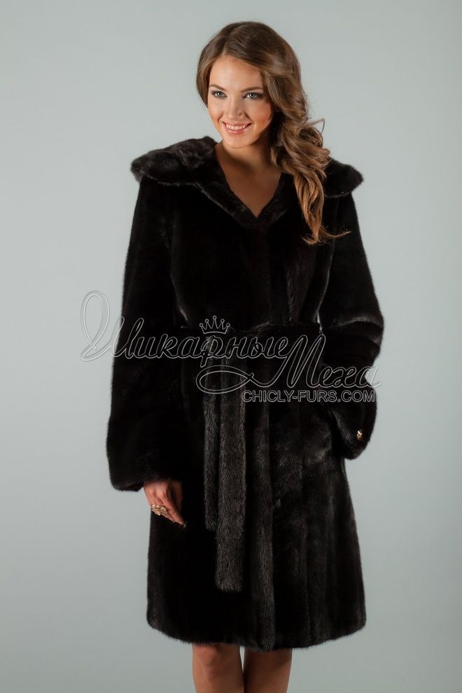 Шуба из меха норки Лира