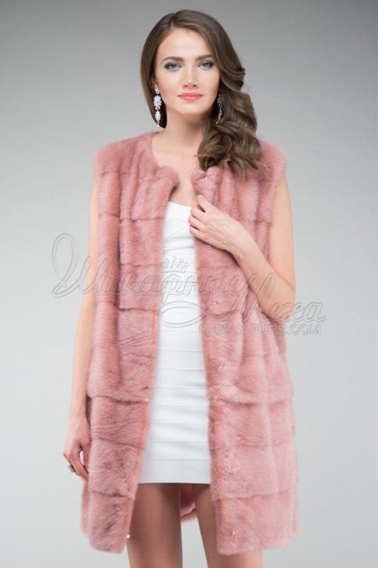 Жилетка-трансформер из меха норки 2 в 1 Альвина