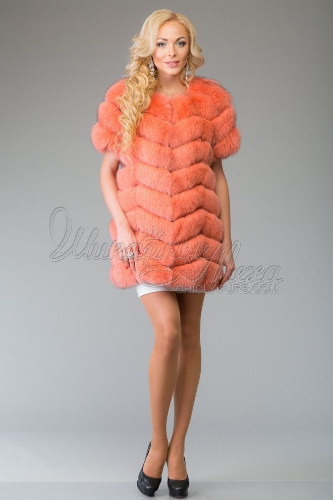 Жилетка из меха песца Долорес