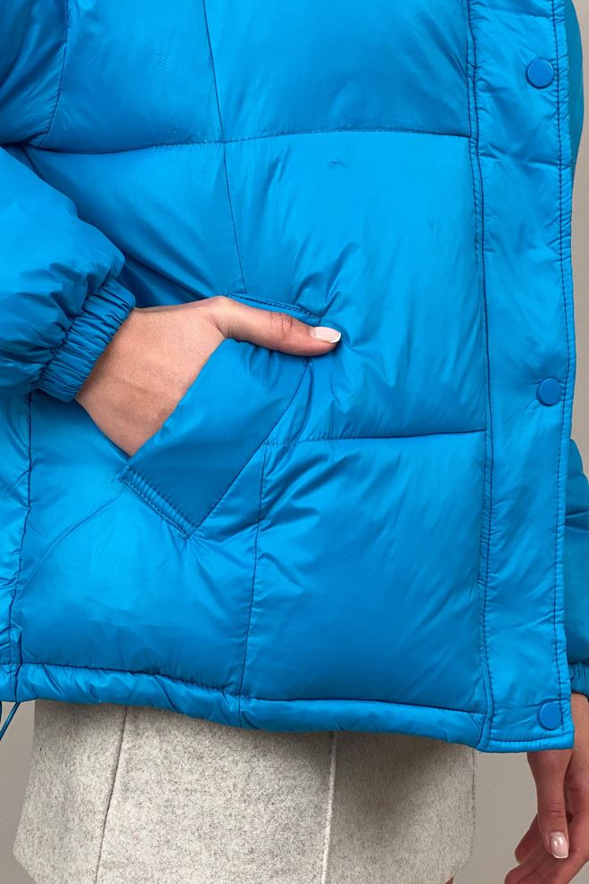 Куртка короткая зимняя 9906 (голубой)