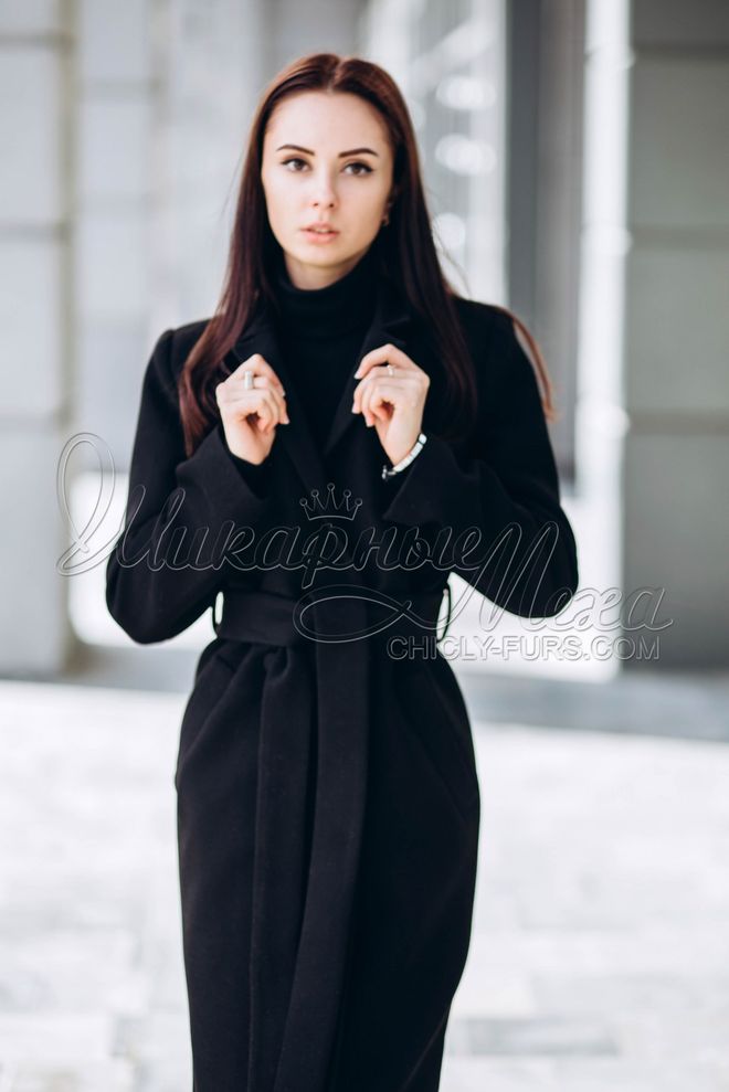 Пальто з кашеміру CHICLY B70-161 (чорний)
