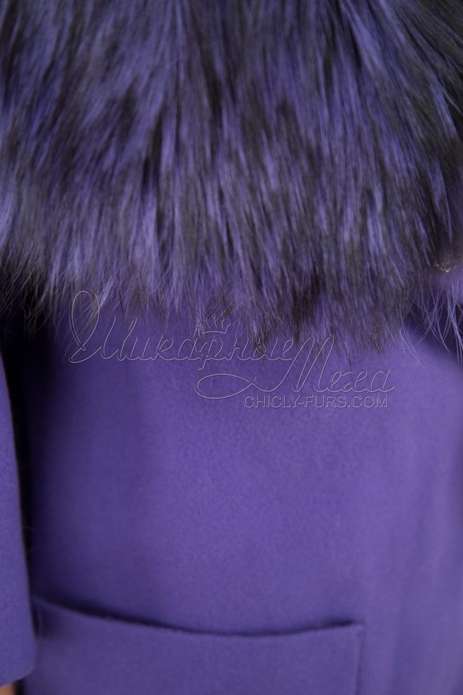Пальто из кашемира с отделкой чернобуркой Алфей