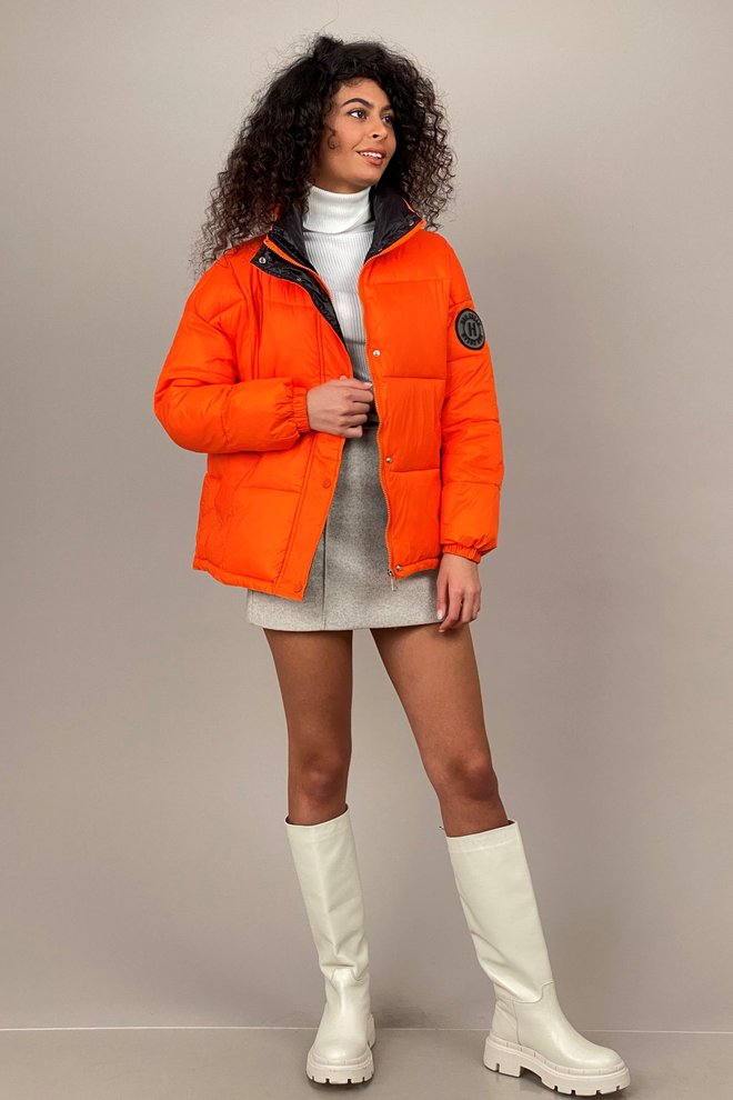 Куртка короткая зимняя 9906 (оранжевый)