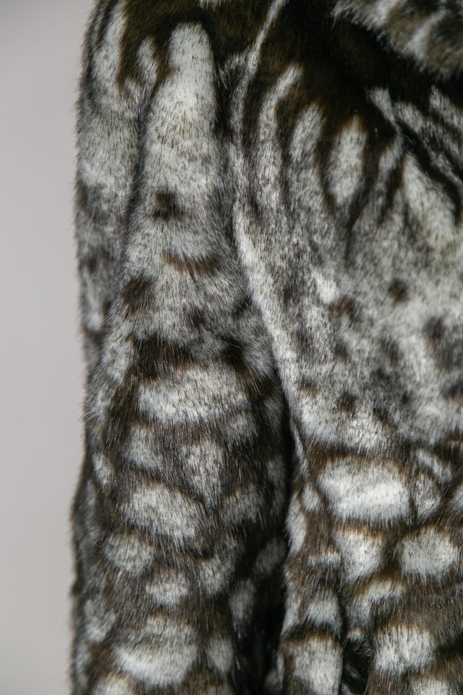 Шуба з еко-норки Айнура (леопард темний)