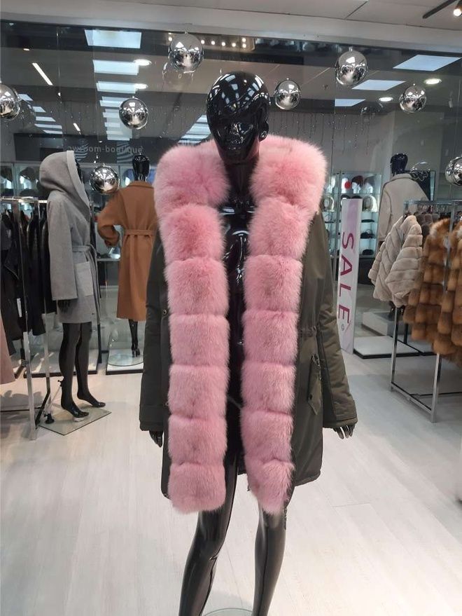 Парка из плащевки с отделкой песцом Лорна Парка из плащевки с отделкой песцом Лорна