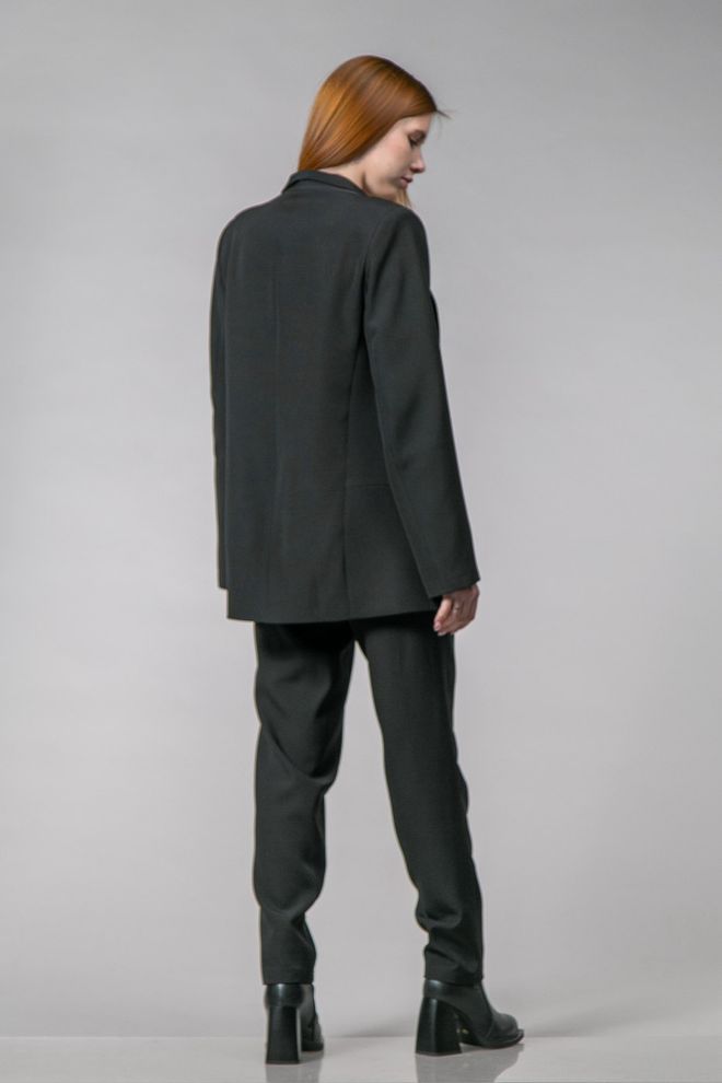 Костюм піджак+брюки на резинці (чорний)