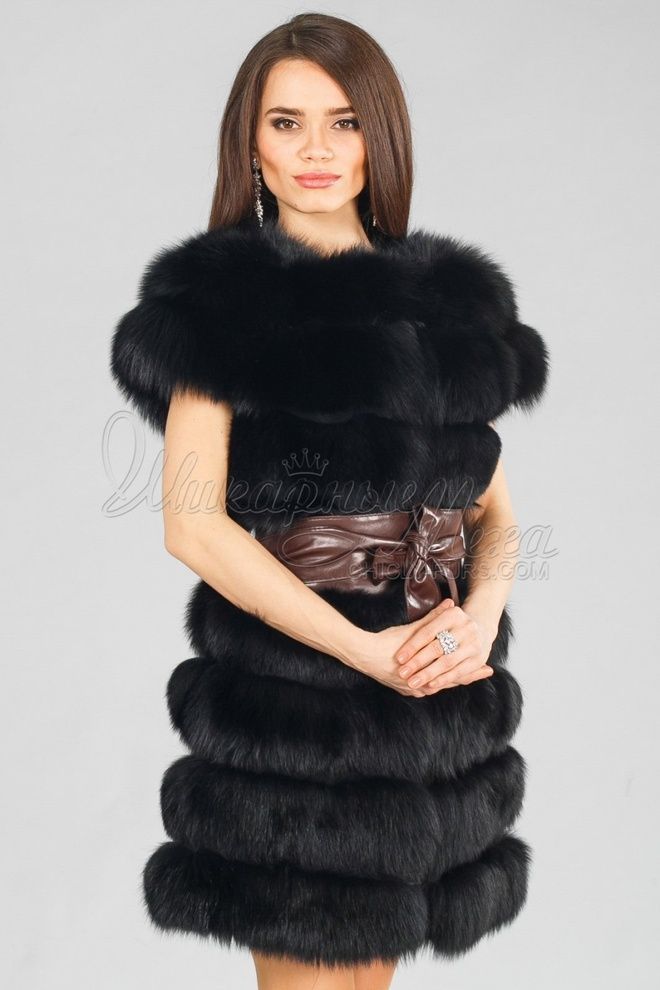 Жилетка из меха песца Саманда Жилетка из меха песца Саманда