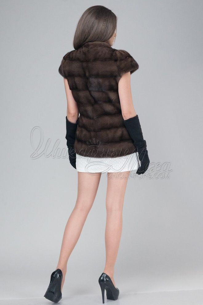 Жилетка из меха норки Алия