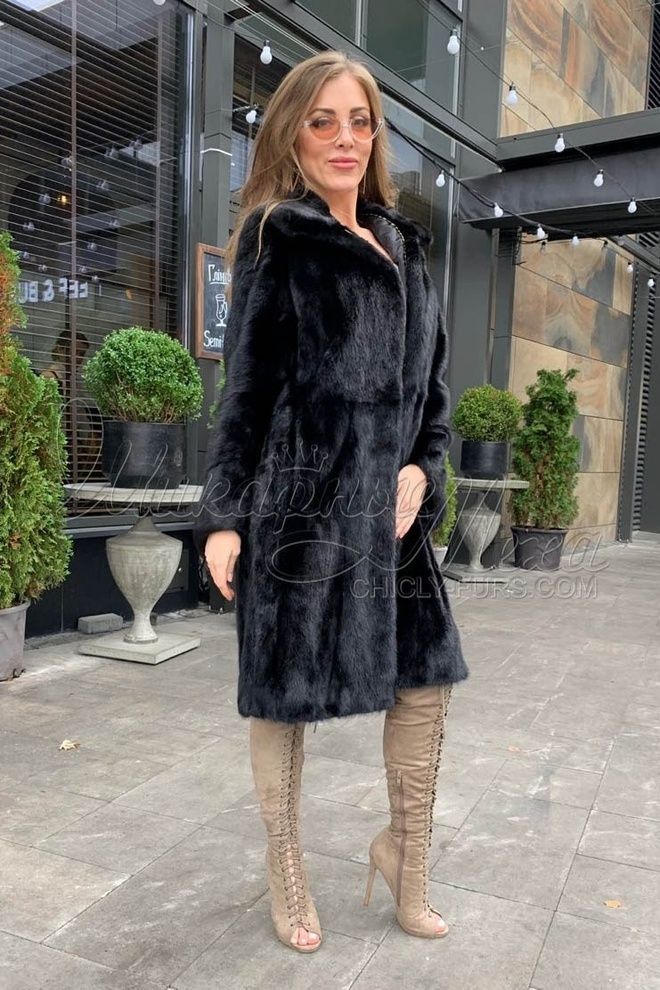 Шуба из меха норки Гринта