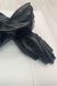 Перчатки женские из кожи 50 "плетенка" (черный)
